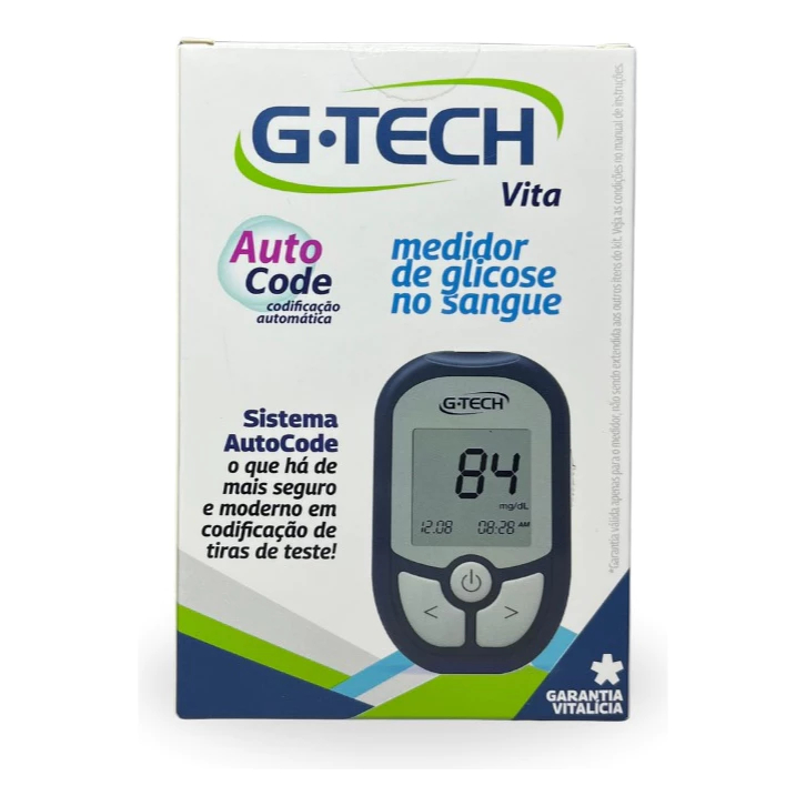 Medidor Glicose Diabete Gtech Vita ou 50 Tiras de Glicose Vita (NÃO FUNCIONA NO MEDIDOR LITE)