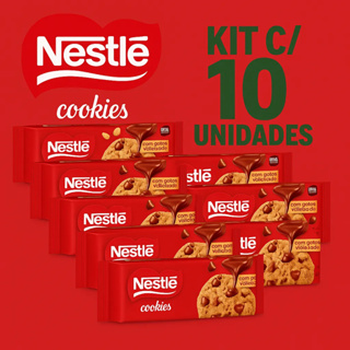 Kit C/10 Cookie Baunilha Gotas De Chocolate Nestlé 60g em Oferta na Shopee