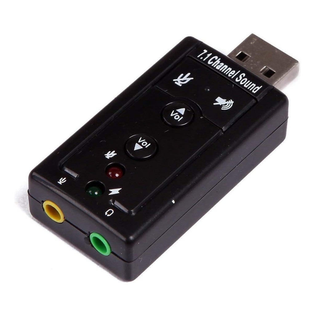 Adaptador placa de som audio  USB 7.1 Canais 3d Pc Notebook