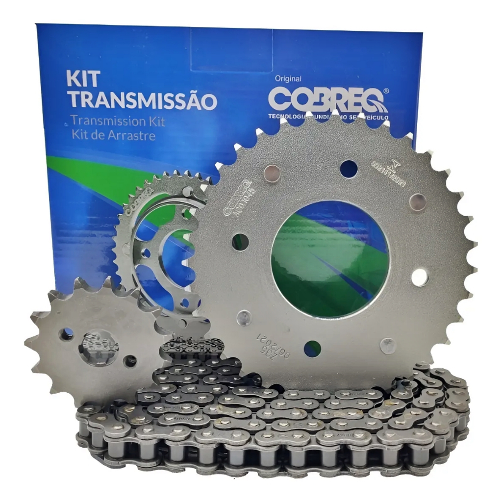 KIT RELAÇÃO TRANSMISSÃO COBREQ ( 0012-KR ) PARA HONDA TODAY 125 89 -94 / TITAN 95 A 99 em Oferta na Shopee