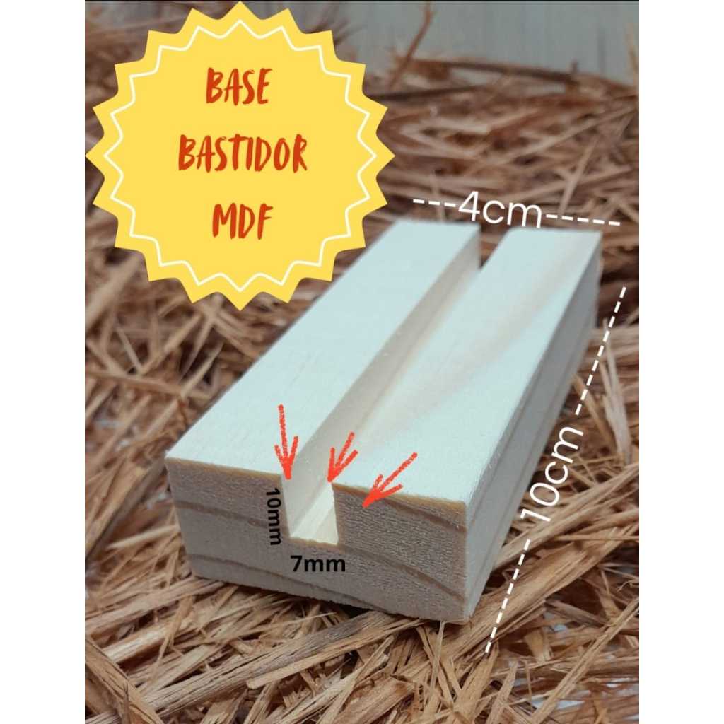 Base para expor Bastidor madeira (Bastidor  MDF 6mm)  RASGO7MM TAMANHO 10X4CM KIT 5/10/15 e 20PEÇAS