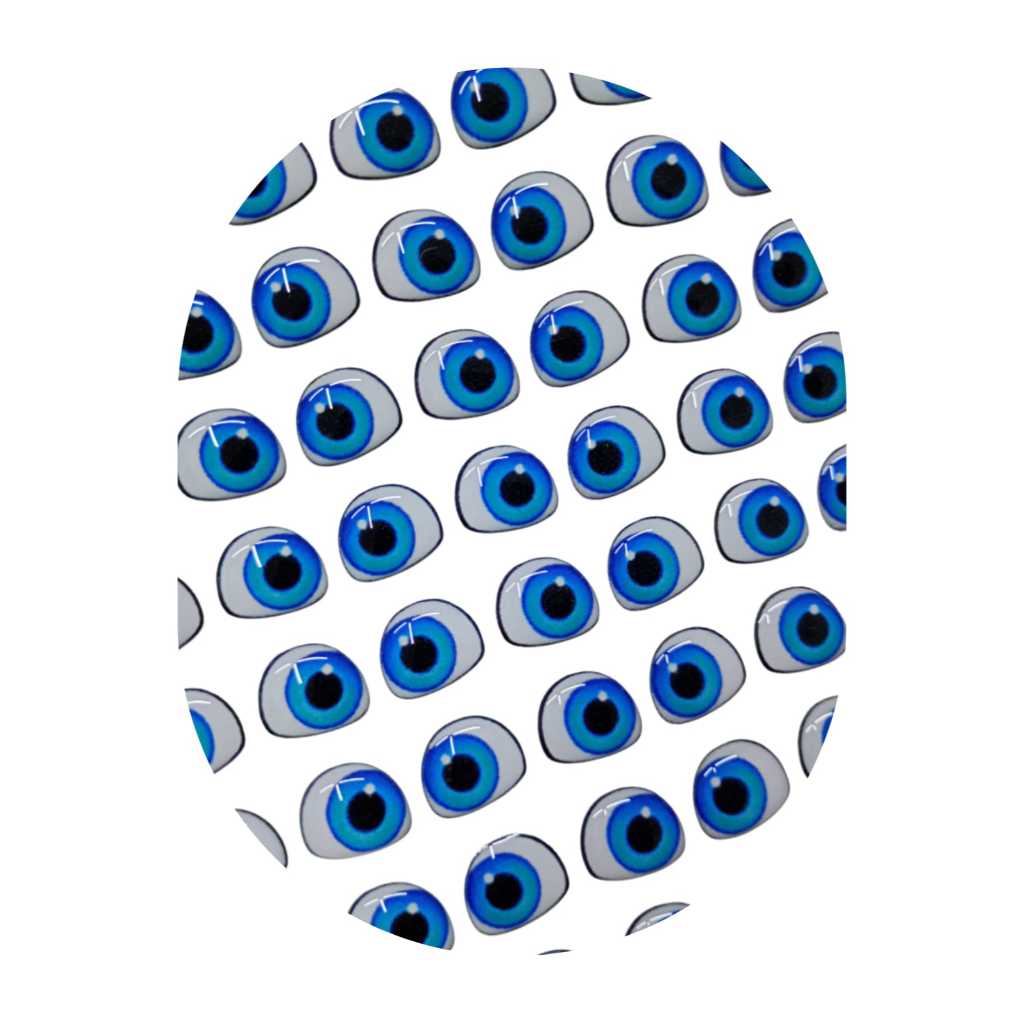 Olhos adesivo azul resinado PP/P/P PLUS/M/M PLUS /G/GG em Oferta na Shopee