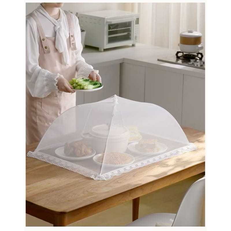 KIT 1/2 Protetor Alimento Grande Tela Mosquiteiro Tule 48x48cm Higiene e Organização Cozinha em Oferta na Shopee