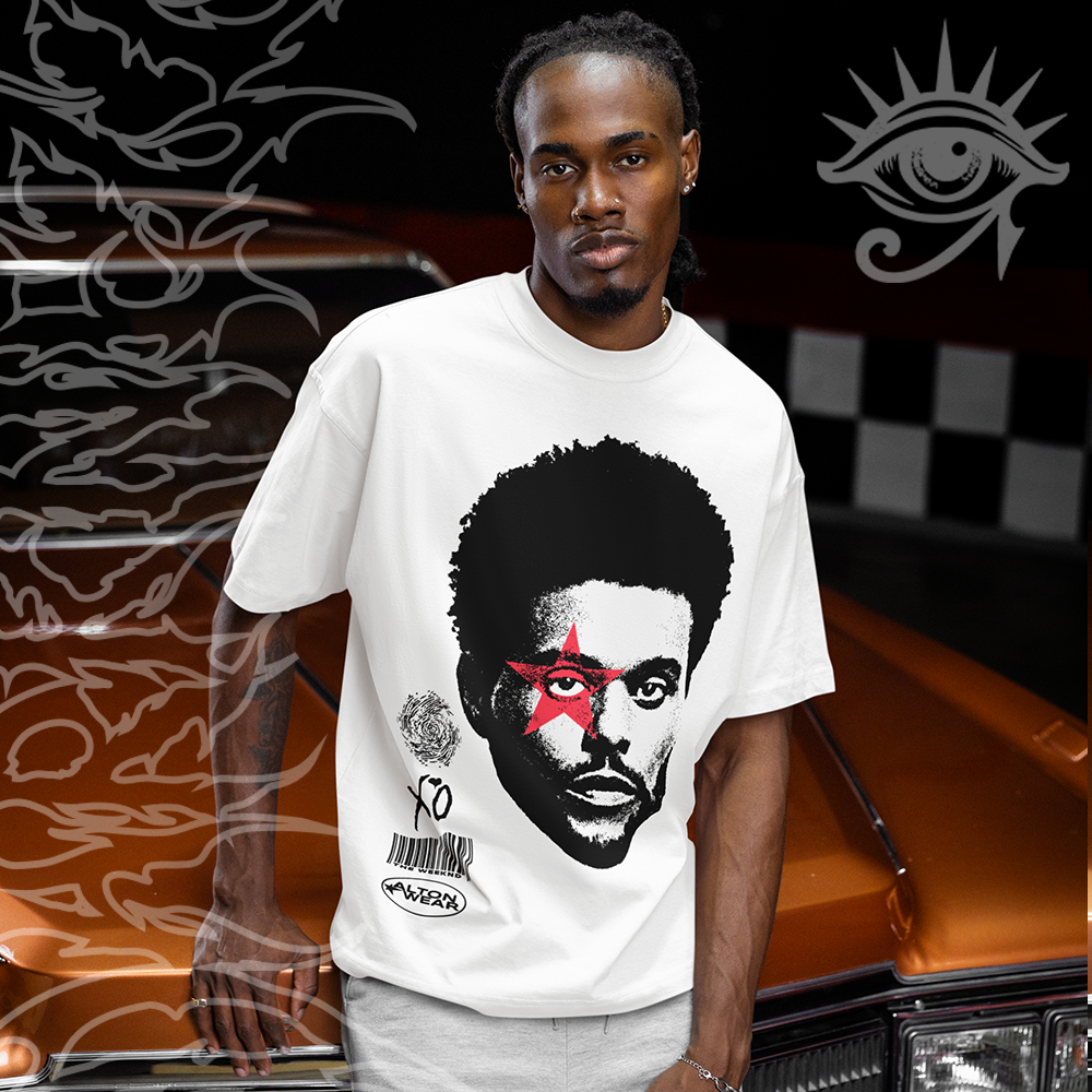 Camiseta Basica e OVERSIZED The Weeknd Xo Starboy After Hours Graphic Unissex - Darknezz em Oferta na Shopee