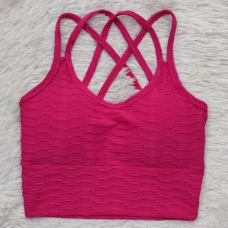 Top Para Academia Brocado Estilo Cropeed Alcinhas Duplas Que Cruzam em Oferta na Shopee