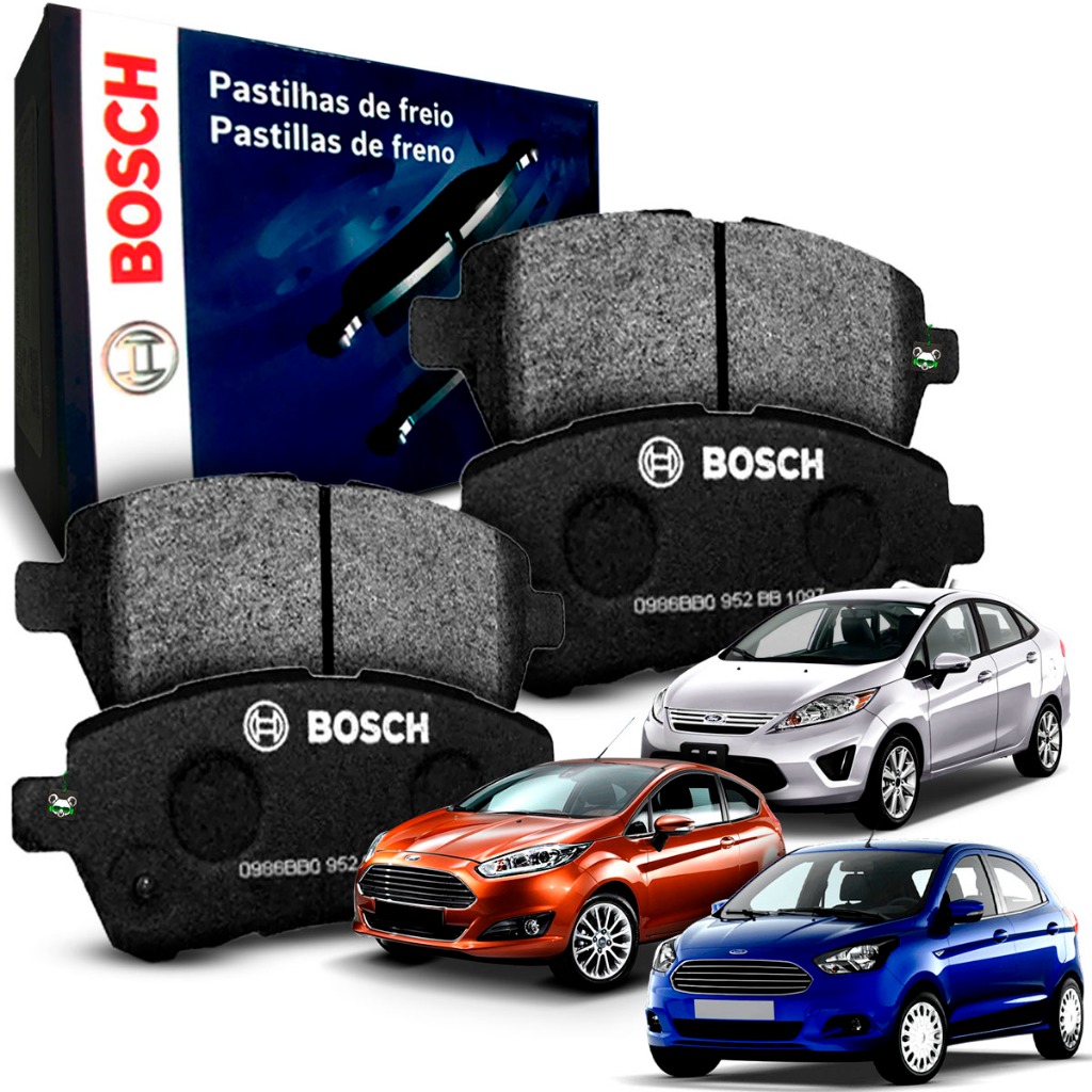 Jogo Pastilhas Freio Diante Ford Fiesta Sedan Ka Bosch