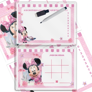 Lembrancinhas Lousa Magica Frente e verso TEMA Confeitaria Da Minnie Pronto Para Envio. em Oferta na Shopee