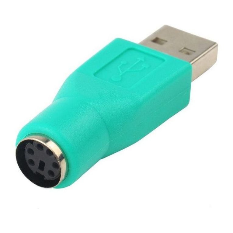 Adaptador Usb Macho X Ps2 Fêmea Mini-din Minidin Pluge USB: 2.0 e 1.1 Todas versões do Windows 48 x 15 x 8 mm