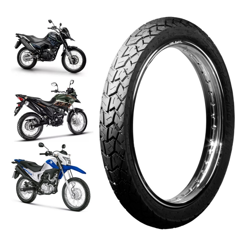 Pneu Dianteiro 90 90-19 Moto Honda NXR Bros 125 150 160 Crosser Xre 190 Aro 19 Raiado