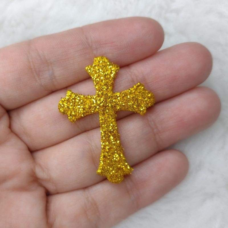 Aplique EVA Cruz 4x3cm - Decoração Festa Infantil, Bolo Fake, Artesanato e Recursos Pedagógicos