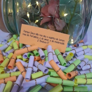 Refil kit 365 un versículo Bíblico enroladinhos em Oferta na Shopee