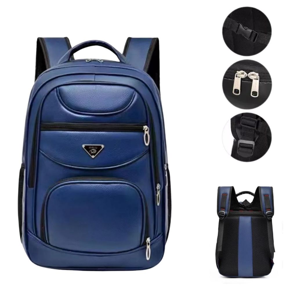 Mochila Feminina Masculina Couro Executivo Resistente Impermeável Escola Trabalho Faculdade