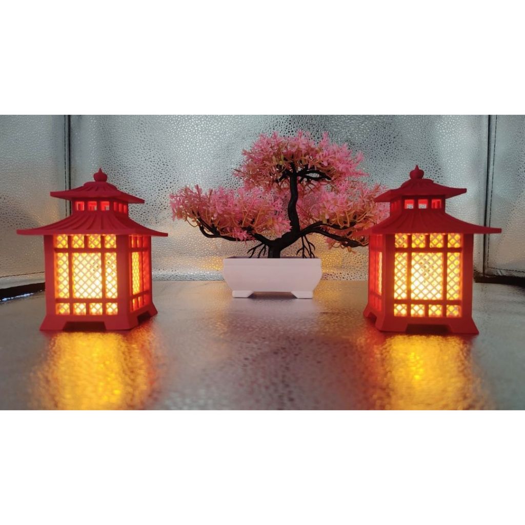 Decoração Luminária Oriental Vela De Led Estilo Oriental em Oferta na Shopee