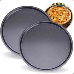 Kit Conjunto Forma Assadeira Bandeja Pizza 2 Peças 32/36 cm Antiaderente