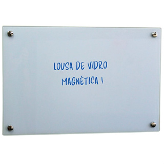 Lousa de vidro 100x80cm Magnética escreva e fixe avisos vai com caneta e 02 imãs extrafortes em Oferta na Shopee