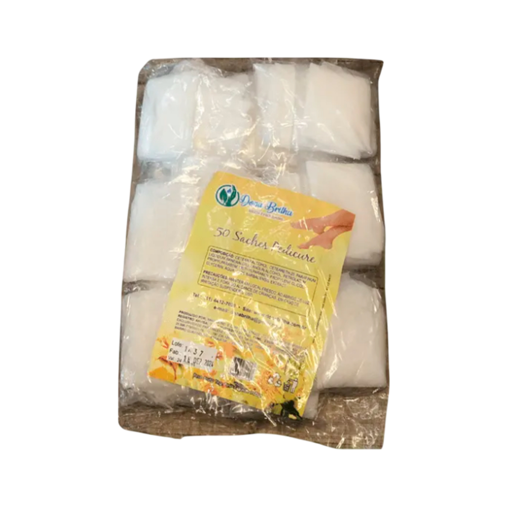 Bota com Creme Emoliente Pedicure C/50 Pares Dona Brilha em Oferta na Shopee