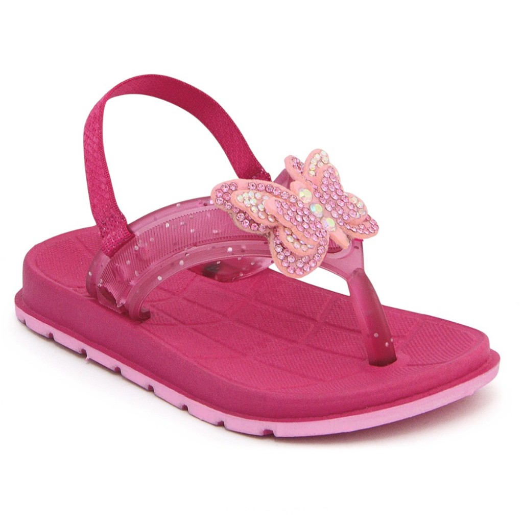 Chinelo Sandália Menina Bebê Infantil Com Elástico Dedo Borboleta Estiloso