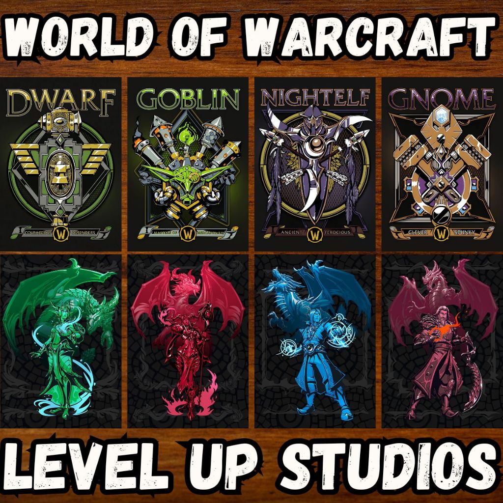 World of Warcraft - Placas Quadros Decorativos: Posters EM MDF Exclusivos do Jogo!