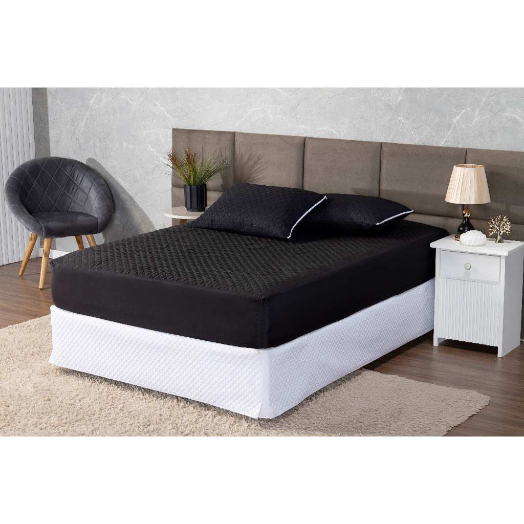 Capa Protetor 100% Impermeável De Colchão Casal Solteiro Queen King Cama Box e Berço Matelado