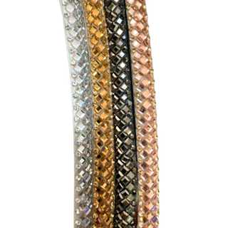 Tira de Strass Meia Cana - Balãozinho Triplo - 10mm em Oferta na Shopee