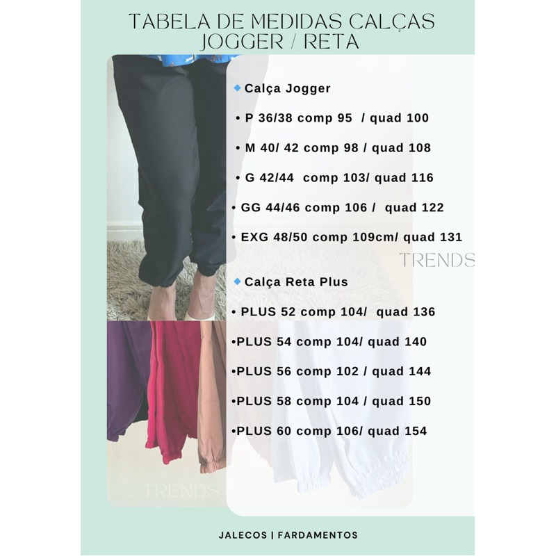 Conjuntos Scrubs Lisos • P ao Plus 58• Bata lisa manga tulipa + Calça Lisa• Oxfordine ok — imagem 2 de 2