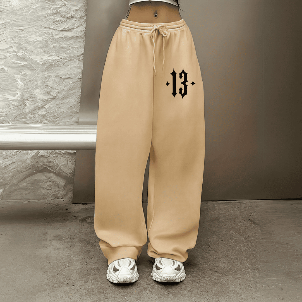 Calça Larga Moletom Wide Leg Unissex Premium Estilo Streetwear Hip Hop 13 Star