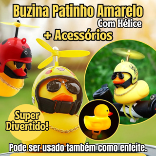 Patinho Pato Capacete Hélice Óculos Buzina Bike Carro Moto em Oferta na Shopee