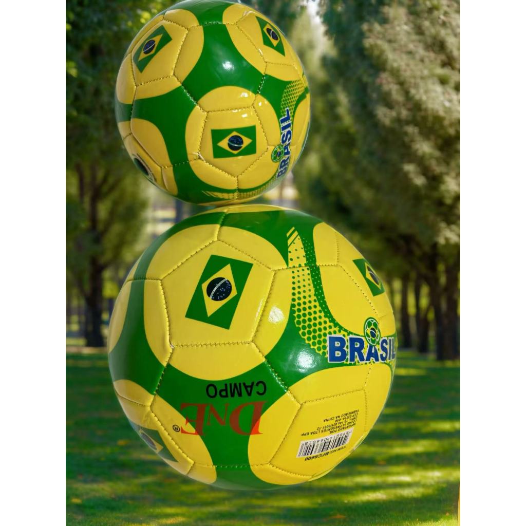 Kit com 5/10/15 Bola de Futebol Infantil Campo com Estampa do Brasil,pequeno  Nº 2 ou grande  Nº 5