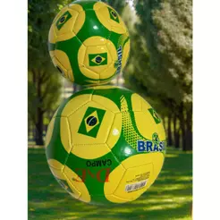 Kit com 5/10/15 Bola de Futebol Infantil Campo com Estampa do Brasil,pequeno Nº 2 ou grande Nº 5