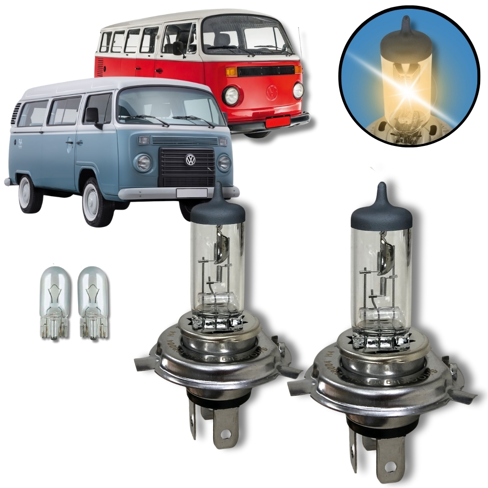 Lâmpada Halógena Farol Baixo Alto VW KOMBI CLIPPER CARAT 1976 A 2016