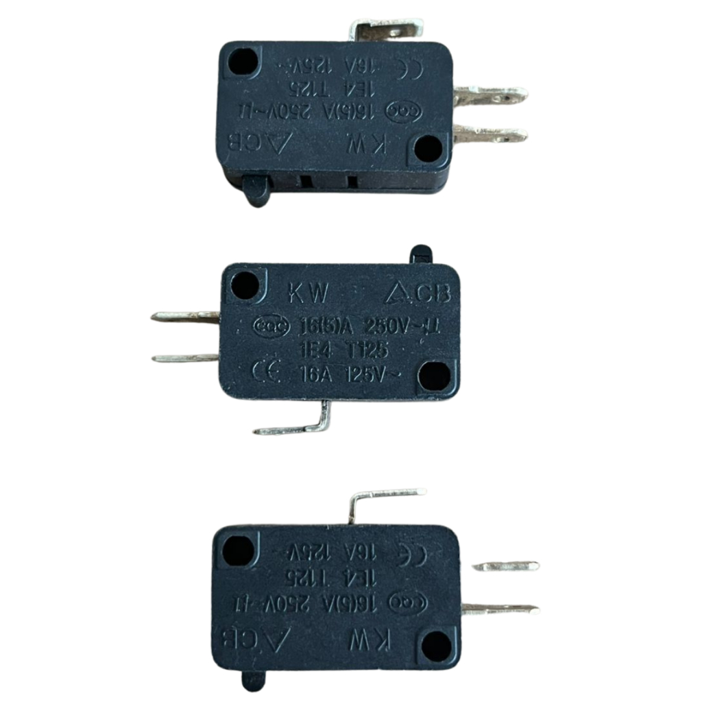 Kit 3 Chave Micro Switch Microondas 16a 250vac 3 Terminais