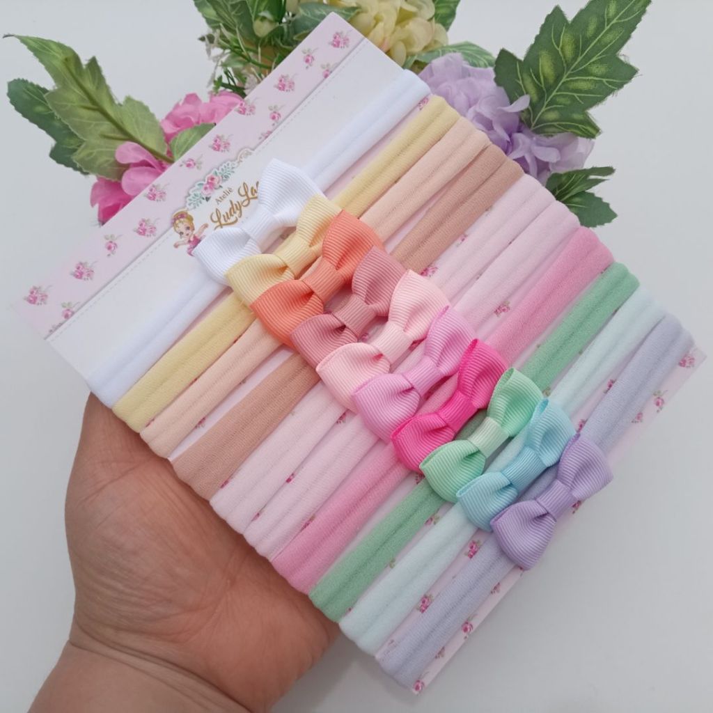 Faixinhas Laço para Bebê – Kit 10 Unidades Cores Variadas (0 a 24 Meses) em Oferta na Shopee