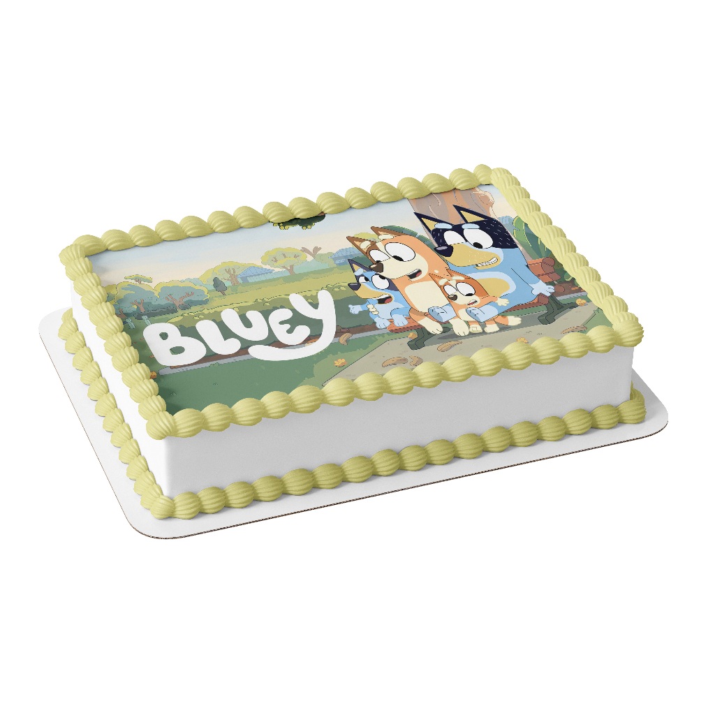 Papel arroz comestível para bolo festa tema BLUEY em Oferta na Shopee