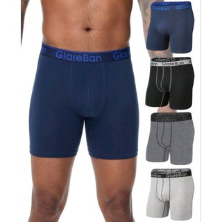 4 cuecas Boxer Média-Longa Masculina, Cueca Moda Masculina, Cueca Confortável para Homens, Samba-canção Suave kit com 4