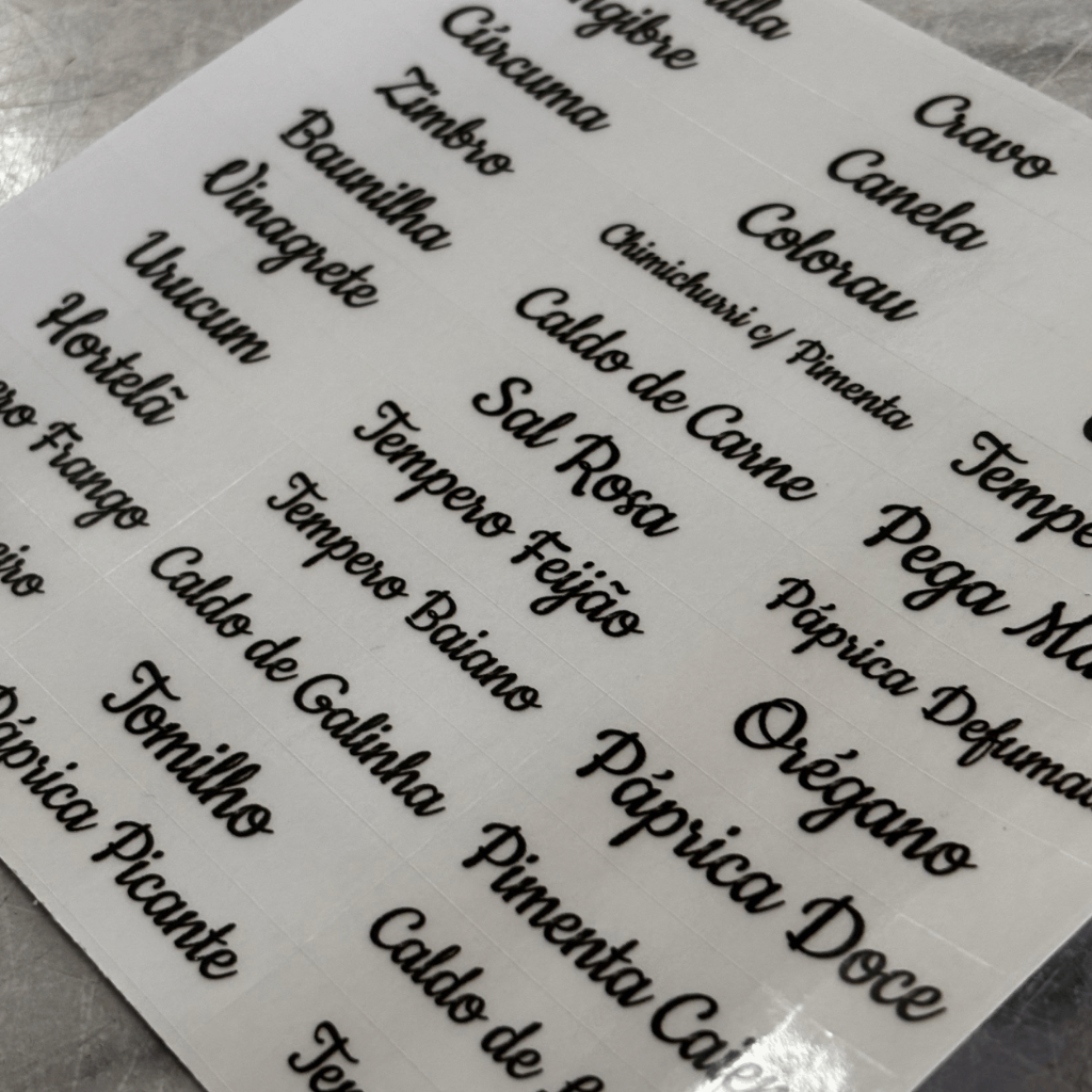 66 Etiquetas Adesivas Para Temperos e Condimentos MAIS COMPLETO Adesivo Vinil Prova D'Água em Oferta na Shopee