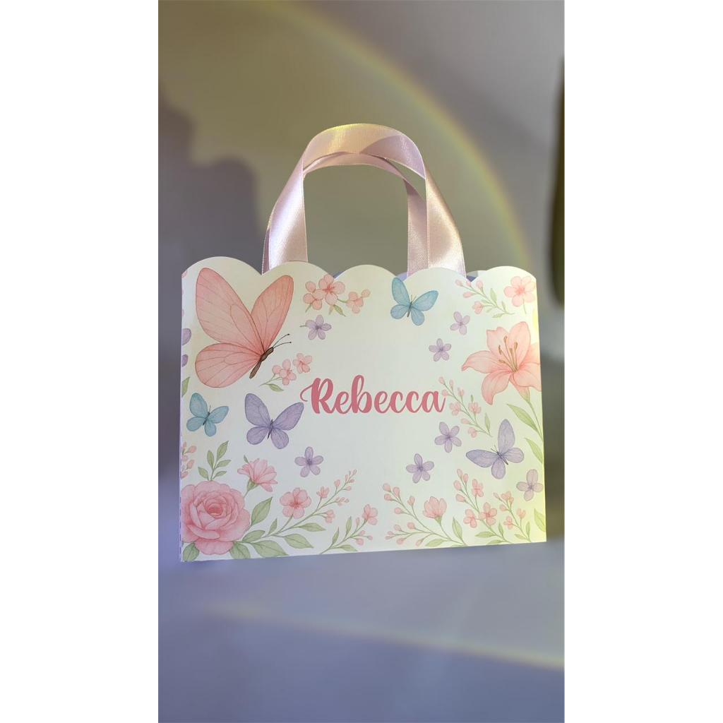 SACOLA BORBOLETAS - sacolinha de surpresa - personalizados para festas - lembrancinhas