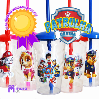 20 à 30 Copos Twister Cristal adesivo PATRULHA CANINA 400ML em Oferta na Shopee