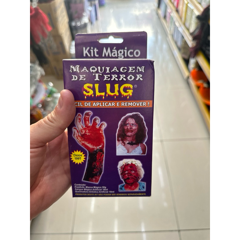 kit maquiagem slug Halloween terror cosplay fantasia