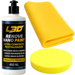 Cera Espelhamento RENOVE 450 ML Remove Riscos Superficiais, Brilho Intenso, Flanela e Aplicador em Oferta na Shopee