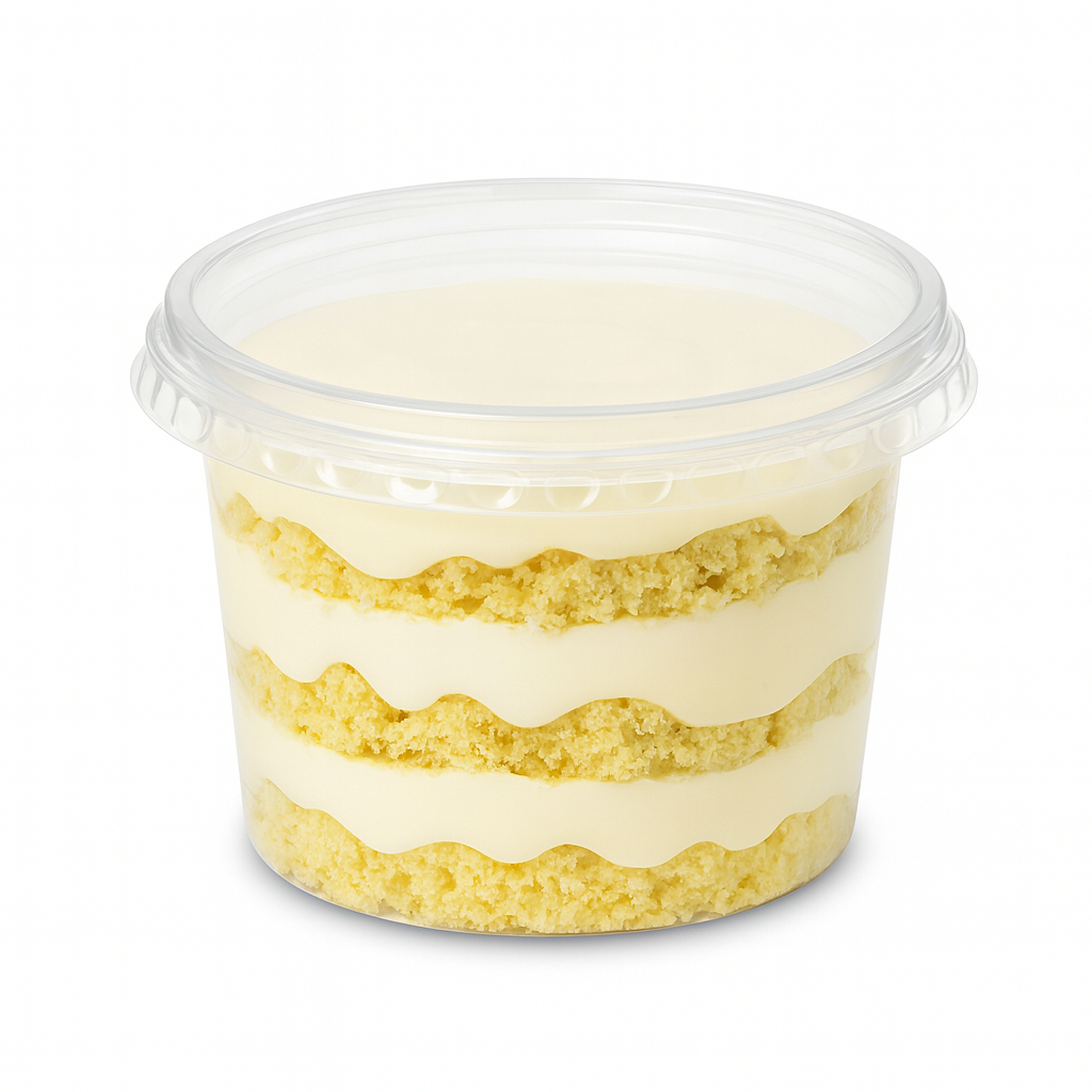 Pote Redondo Pp Descartável 250ml 100 Un C/ Sobre Tampas