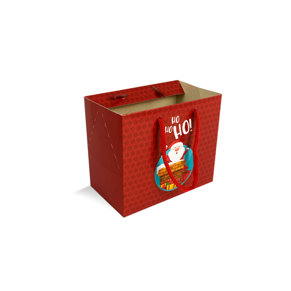 Mini Sacola Embalagem Sacolinha Caixinha Aniversário Surpresa Eventos Multiuso Joias Chocolates Natalina Hoho Vermelha