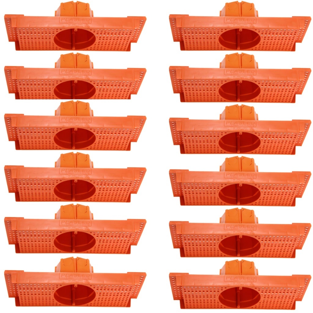 KIT 12 Caixa de Passagem - Luz/Suporte p/ Laje Octogonal 27,30cm - Plasled em Oferta na Shopee