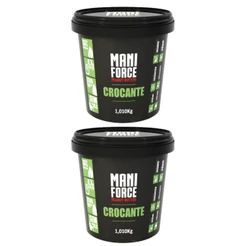 Kit 02x Pasta De Amendoim Crocante 100% Amendoim 1kg - Maniforce