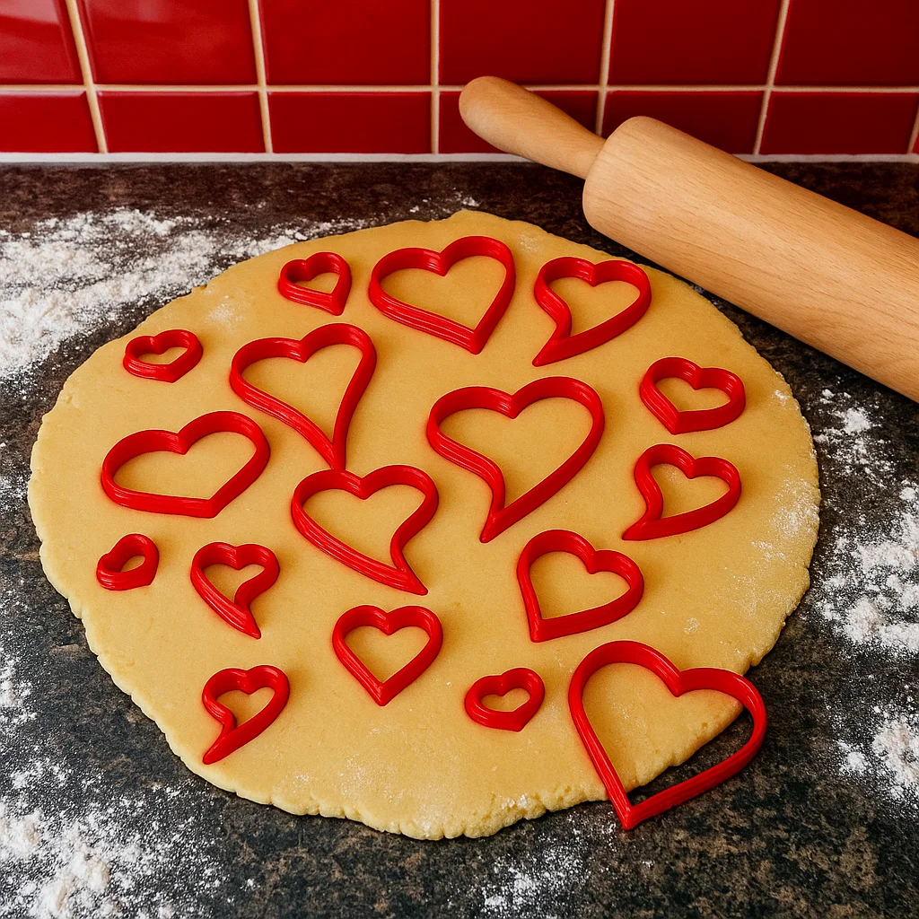 Kit Cortador Corações Amor Biscoito Dia Dos Namorados Confeitaria Criativa Festa Presente Doce Enfeite Tema Paixão Molde
