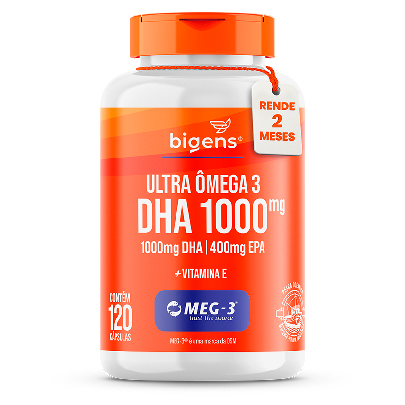 Ultra Ômega 3 Dha 1000mg, Epa 400mg Certificado Meg-3® 120 Cápsulas Bigens em Oferta na Shopee