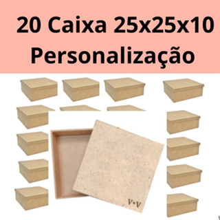 20 caixas Convite Personalizada 25x25x10 caixa padrinho madrinha lembrancinha, Casamento Caixa Presente ,caixa 20 x15 em Oferta na Shopee