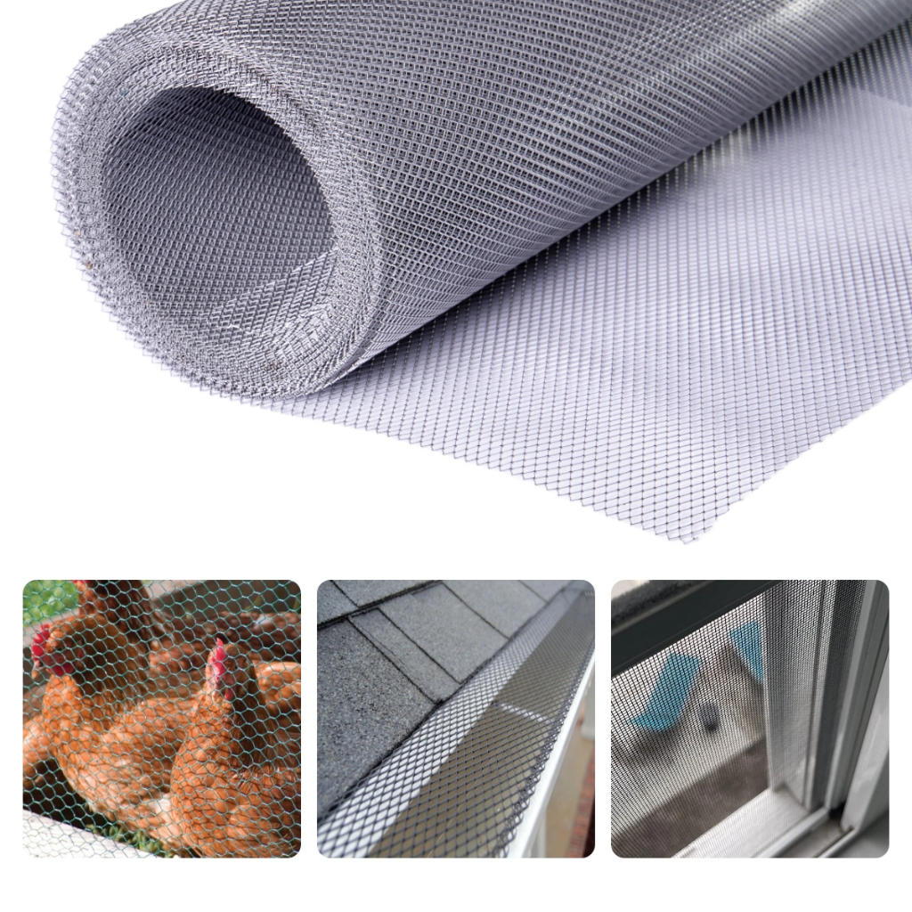 Tela Anti Insetos 200x100cm Para Ralos Calha Parabólica Viveiros Telhados Forros Alumínio Expandido