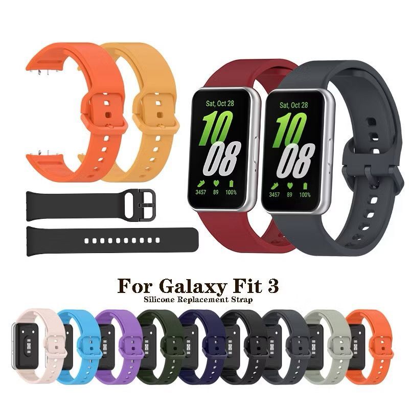 Pulseira para  Galaxy Fit 3 Sm-R 390 pulseira de silicone de cor de metal pulseira inteligente pulseira rápida DK store em Oferta na Shopee
