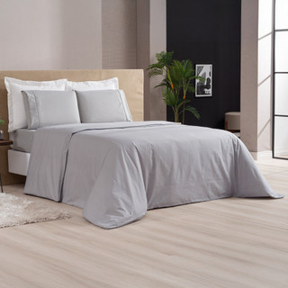 Capa de Edredom Duvet Percal 400 Fios Acetinado Dupla Face com Zíper