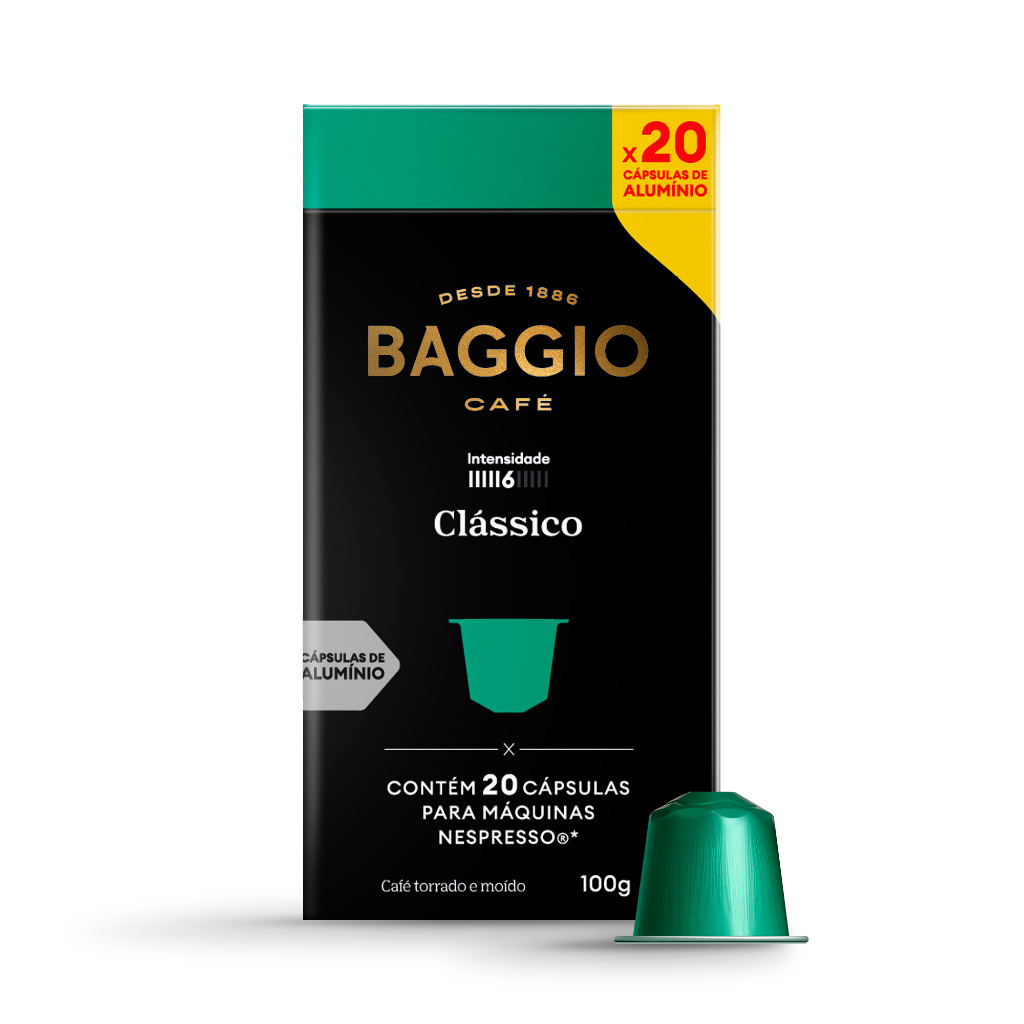 Baggio Café Cápsulas De Café Clássico Compatível Com Máquinas Nespresso Contém 20 Cápsulas em Oferta na Shopee